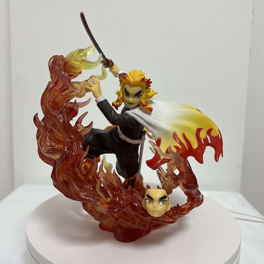 Finger Toys Demon Slayer Anime Figure Kyojuro Rengoku Action Figure Figuarts Zero Kimetsu No Yaiba Kyojuro Rengoku Flame Breathing Figurine