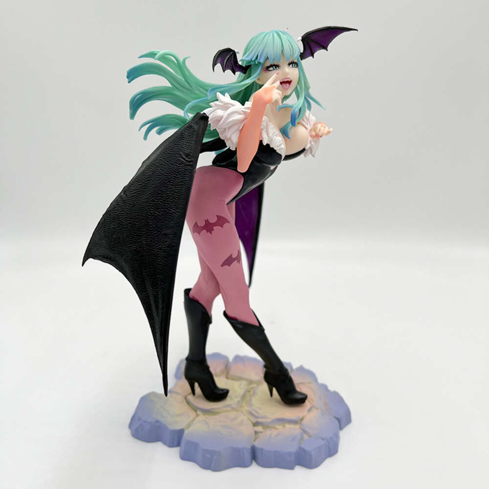 Finger Toys 23cm Darkstalkers Bishoujo Morrigan Aensland Sexy Anime Figure Vampire Hunter Action Figure Morrigan Figure Adult Model Doll Toy