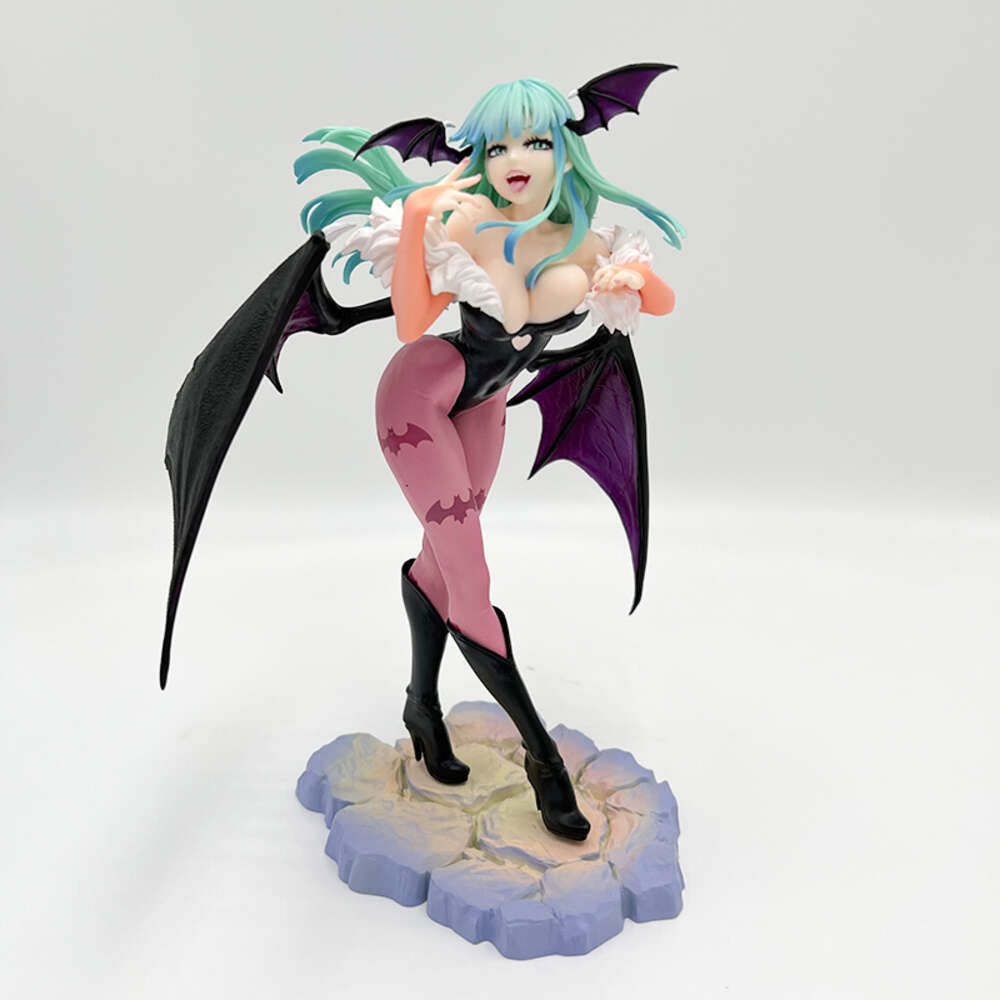 Finger Toys 23cm Darkstalkers Bishoujo Morrigan Aensland Sexy Anime Figure Vampire Hunter Action Figure Morrigan Figure Adult Model Doll Toy