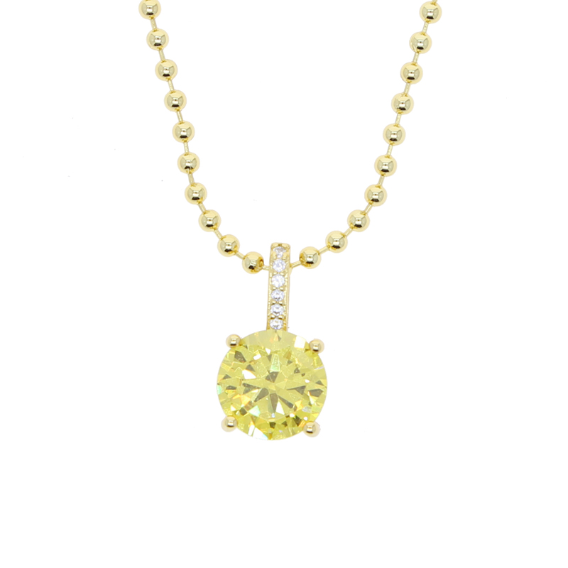 Gold Plated Water Drop Heart Round Sqare Shape Yellow Green Pink White Zircon Choker Necklace Hip Hop Women Full Paved 5A Cubic Zirconia Valentine Day
