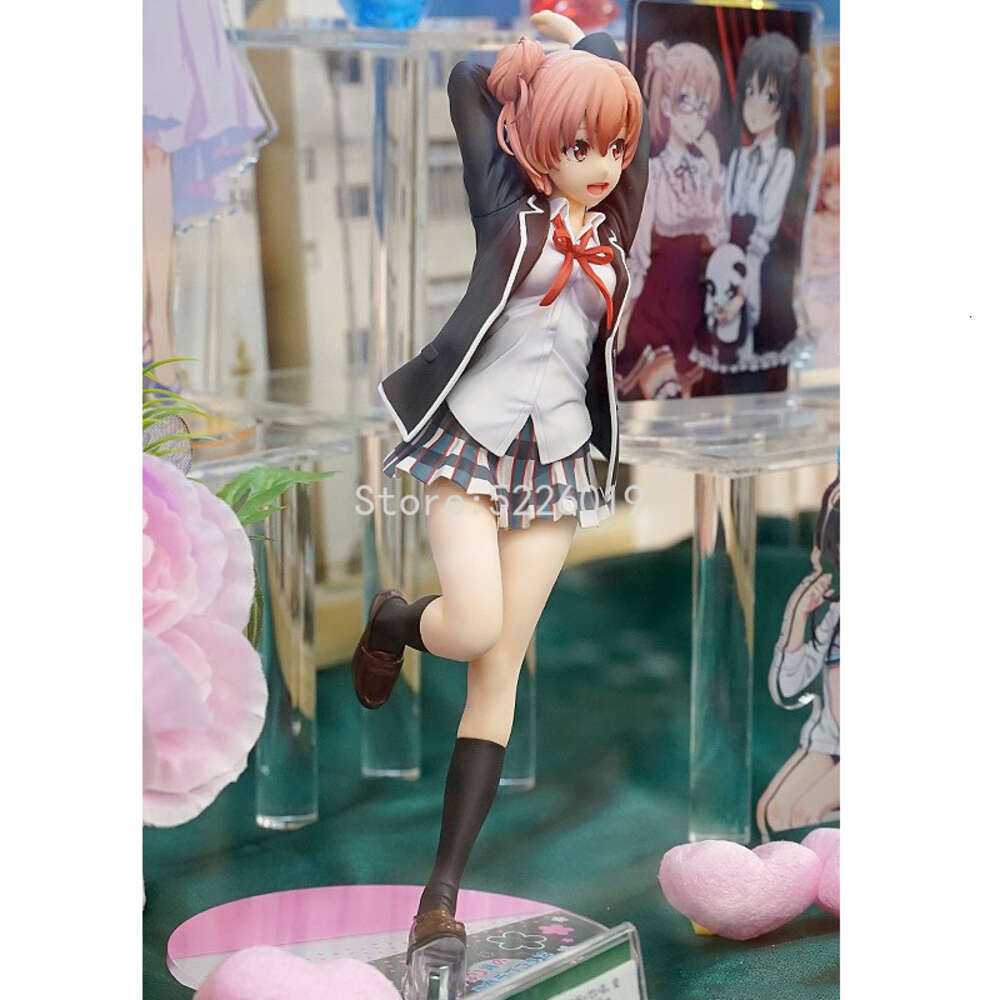 Finger Toys 21cm My Teen Romantic Comedy Anime Figure Yui Yuigahama Action Figure Yuigahama Yui/yukinoshita Yukino Figurine Model Doll Gift