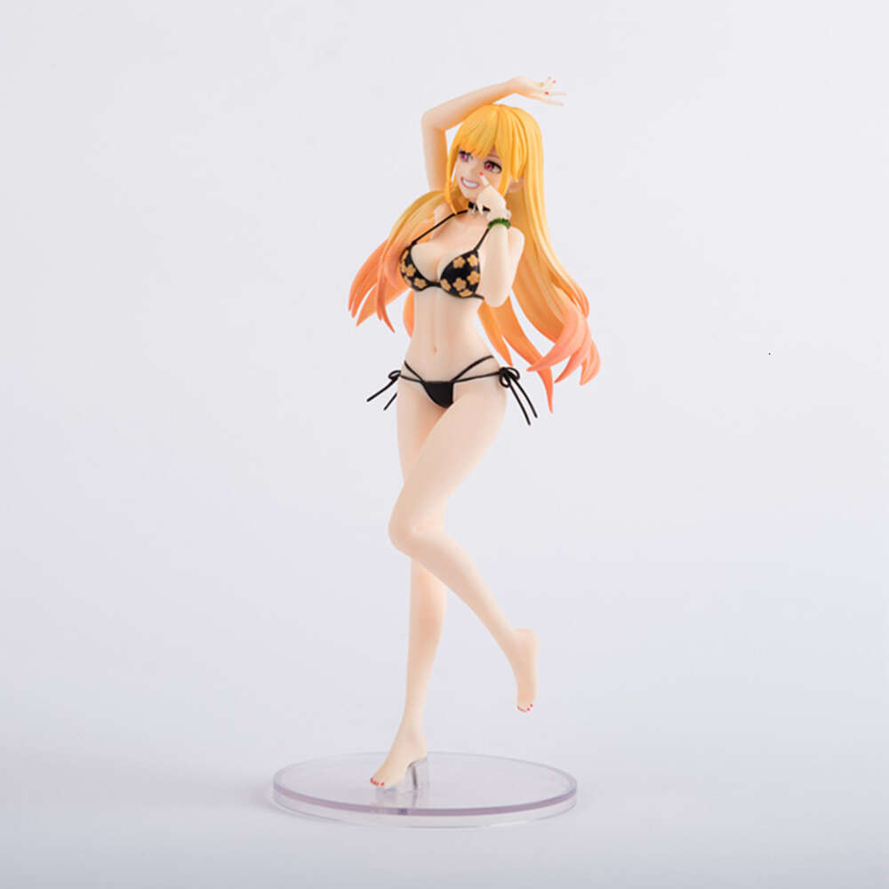 Finger Toys 24cm My Dress-up Darling Marin Kitagawa Sexy Anime Figure Marin Kitagawa Bikini Action Figure Adult Collectible Model Doll Toys