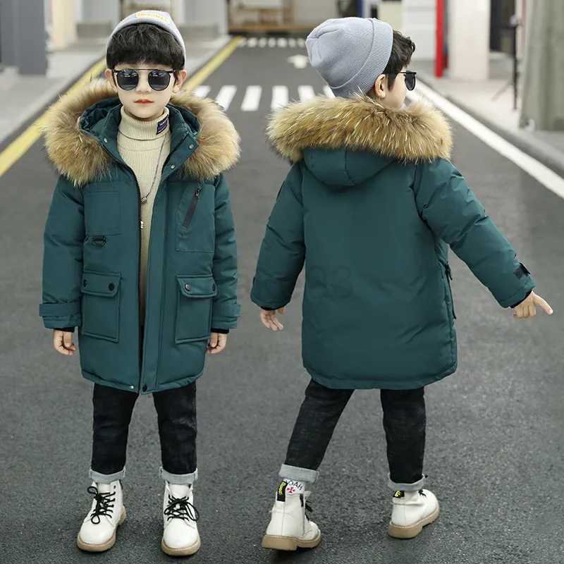 Down Coat Boys Coat Kids Thicken Warm Outerwear 3 To 14 Yrs Children's Clothing 2023 Winter Teenagers Down Jacket Korean Style Windbreaker J23101