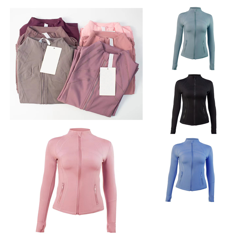Women jacket Sportswear Zipper Quick Dry Sport Jacket yoga new fashion high street hoodie Stand Collar long sleeve clothing size s-2xl Fitness Solid B
