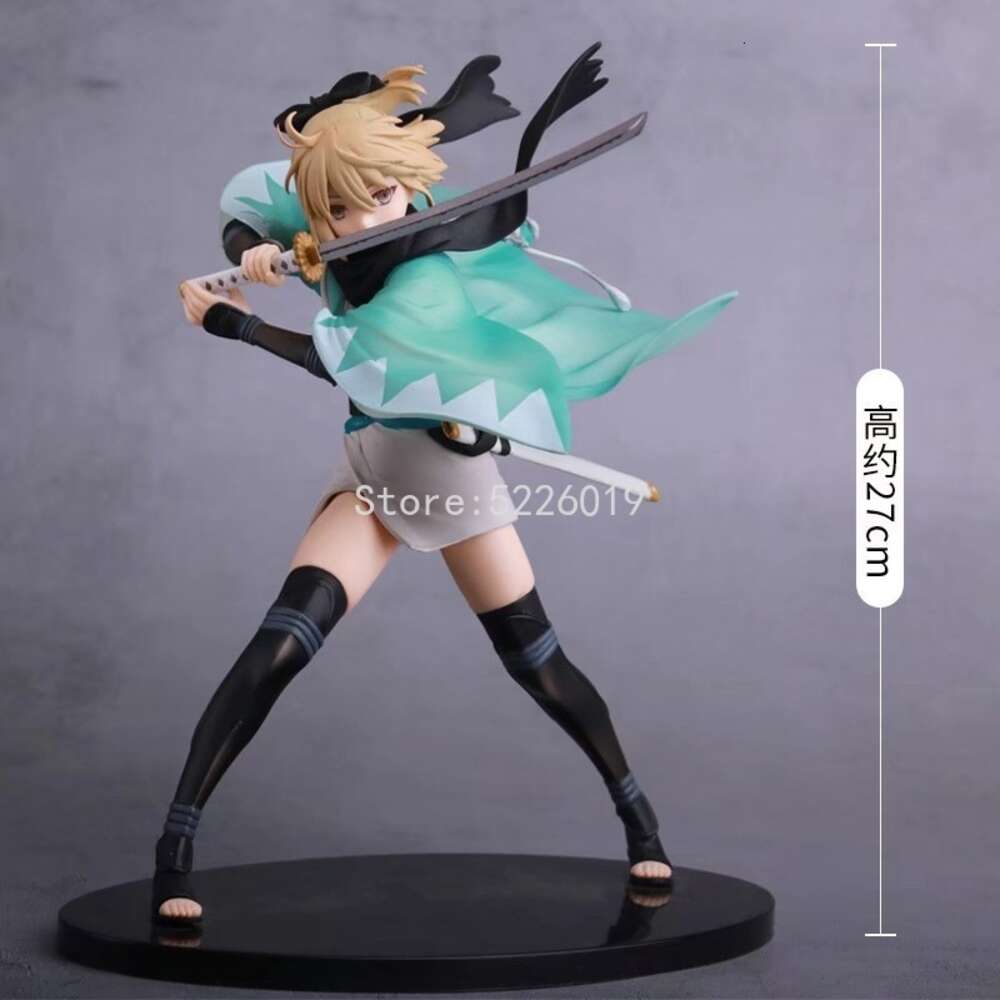 Finger Toys 27cm Fate/grand Order Anime Figure Okita Souji Saber Action Figure Alter Okita Souji Cherry Blossoms Saber Figurine Model Doll