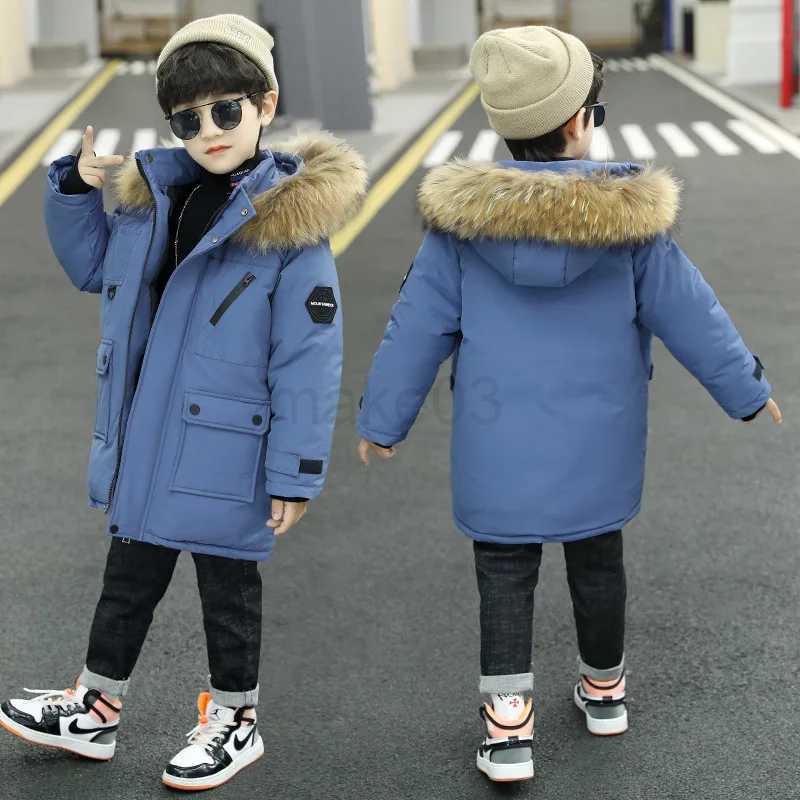 Down Coat Boys Coat Kids Thicken Warm Outerwear 3 To 14 Yrs Children's Clothing 2023 Winter Teenagers Down Jacket Korean Style Windbreaker J23101