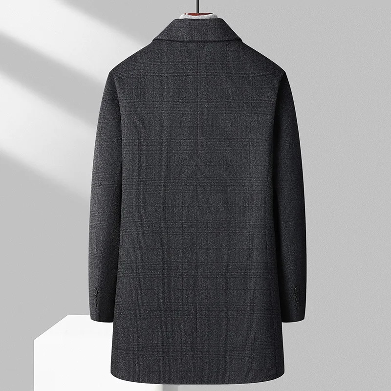 Men's Wool Blends Mantel dasar campuran wol kasmir pria mantel elegan musim dingin 2023 dengan lapisan kapas tebal dan dapat dilepas untuk 231013
