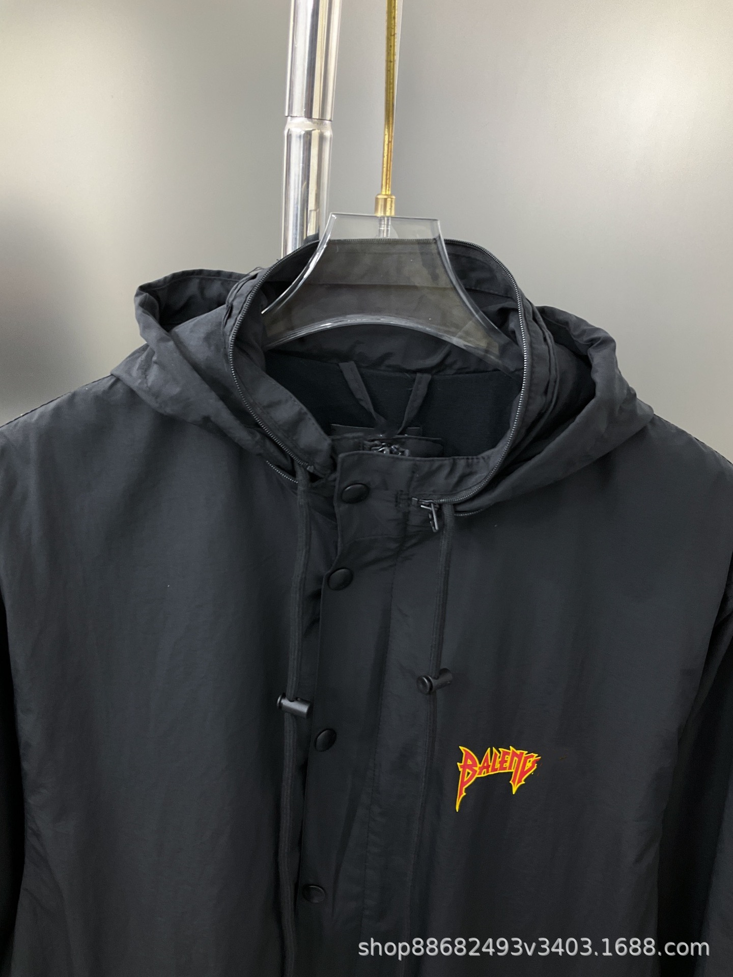 2023ss bale Men Back Slogan Loose Fitting Versatile Jacket Orange Lightning Flame Lettering Printed Men's and Women's Trench Coat Men Loose 