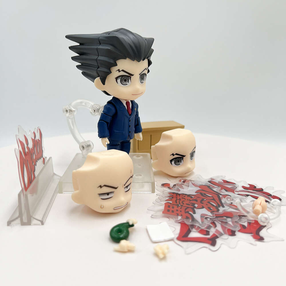Finger Toys #1761 Ace Attorney Phoenix Wright Anime Figure #1762 Miles Edgeworth Action Figure Gyakuten Saiban Figure Collectible Model Toys