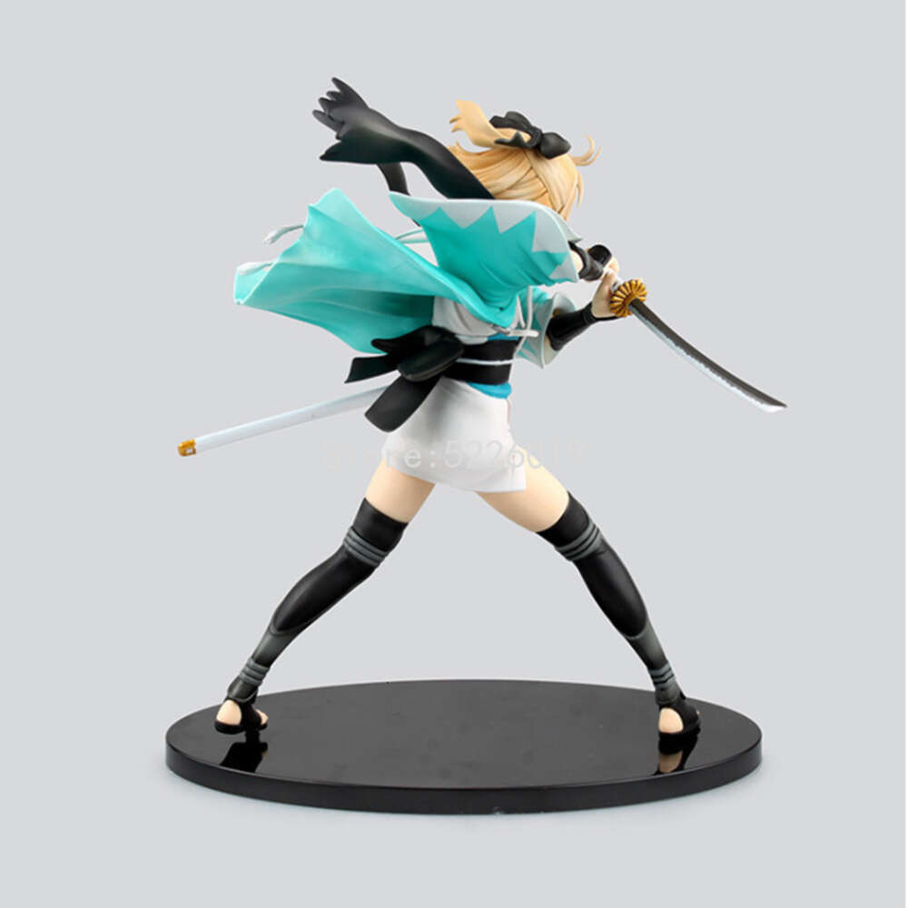 Finger Toys 27cm Fate/grand Order Anime Figure Okita Souji Saber Action Figure Alter Okita Souji Cherry Blossoms Saber Figurine Model Doll