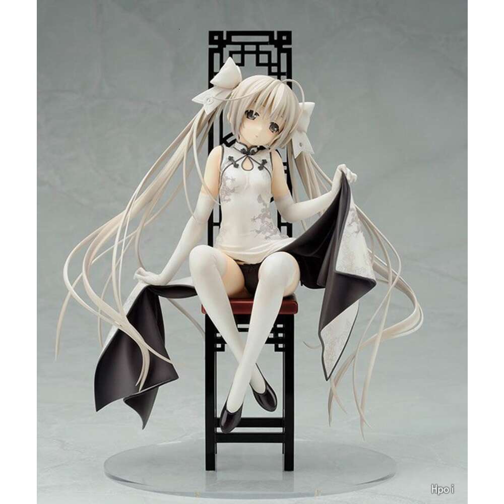 Mascot Costumes 22cm Anime Figure Yosuga No Sora Kasugano Sora Cheongsam Seat Girl Double Ponytail Bow Doll Model Pvc Material Children's Gift