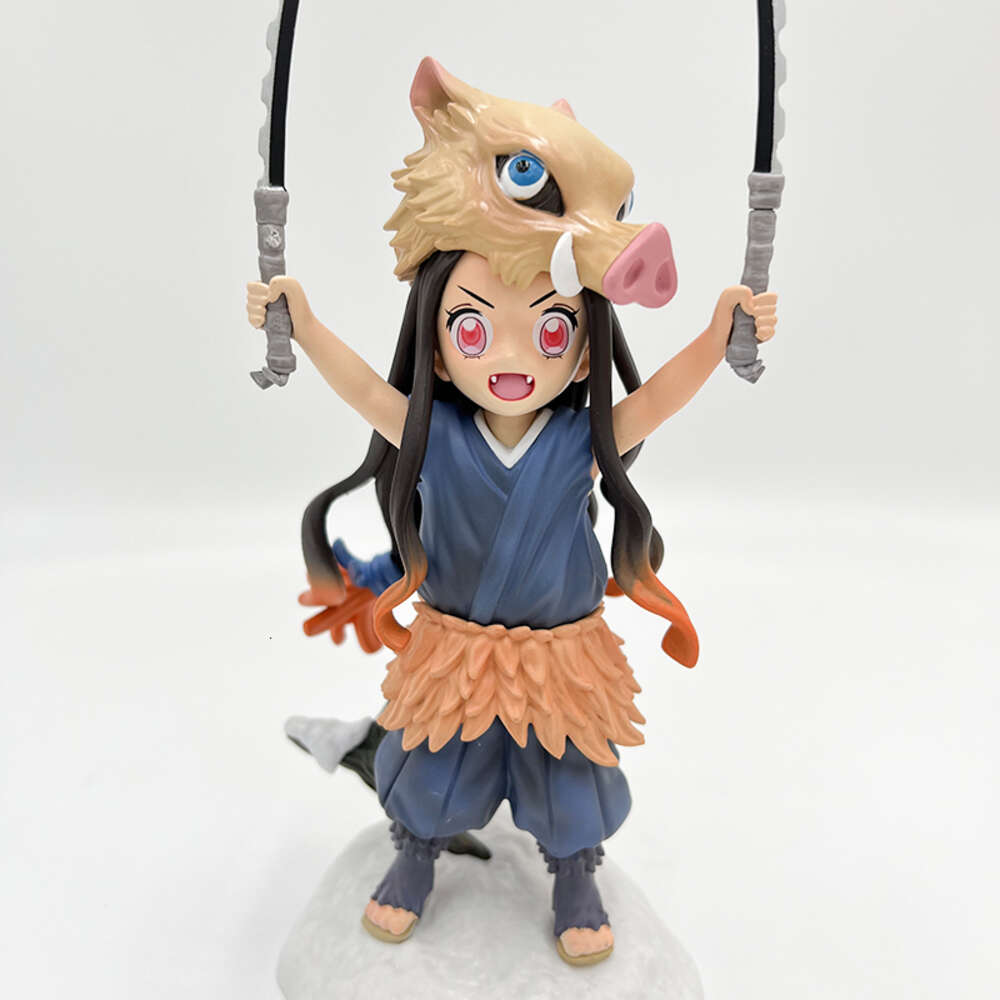 Finger Toys 20cm Demon Slayer Kamado Nezuko Anime Figure Cosplay Kimetsu No Yaiba Hashibira Inosuke Action Figure Adult Model Doll Toys Gift