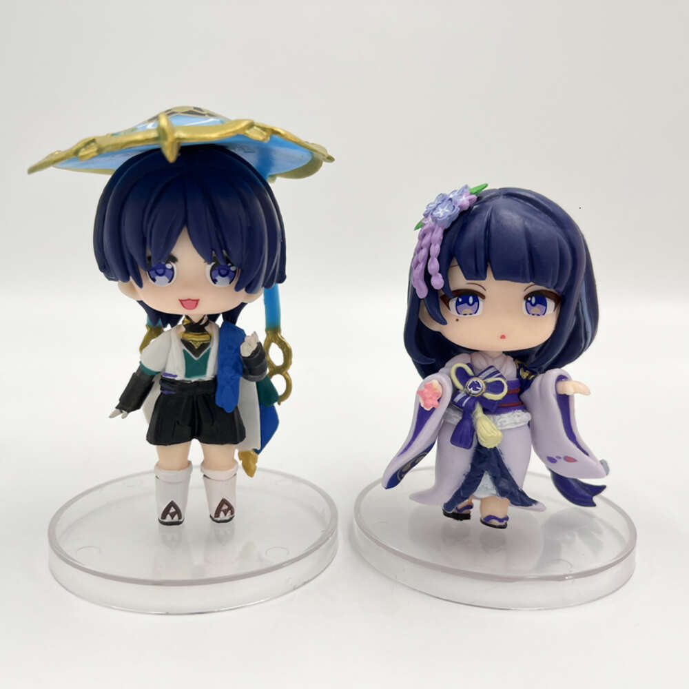 Finger Toys 6pcs/set Genshin Impact Anime Figure Yae Miko/hu Tao/klee/wanderer/raiden Shogun Action Figure Adult Collectible Model Doll Toys