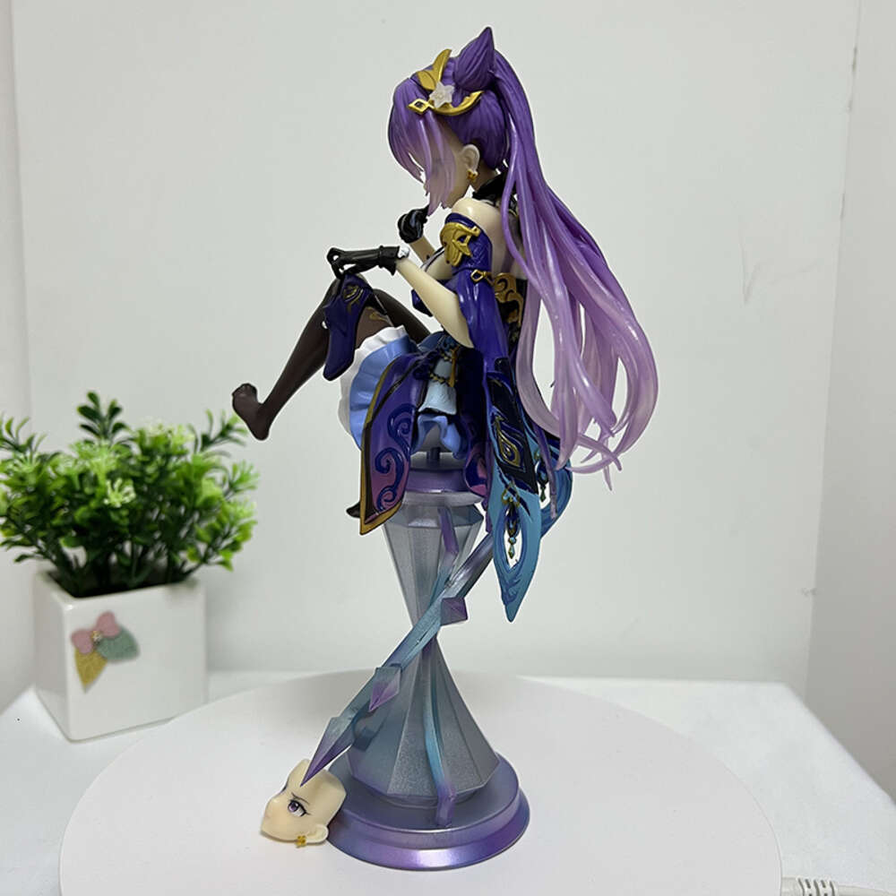 Finger Toys 21cm Genshin Impact Keqing Anime Figure Klee Hibana Knight Action Figure Genshin Impact Paimon Figurine Collection Doll Toys