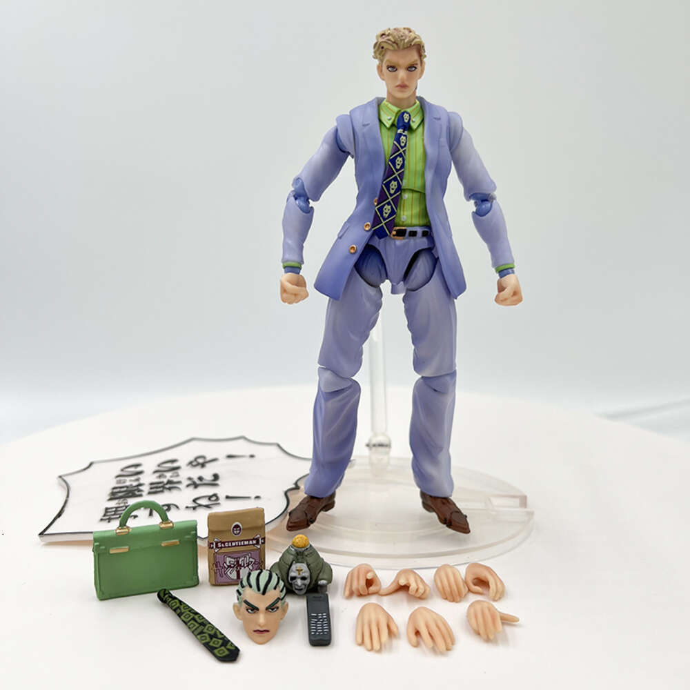 Finger Toys 16cm Jojo's Bizarre Adventure Anime Figure #20 #26 Yoshikage Kira 2nd Action Figure #16 #25 Killer Queen Figurine Model Doll Toy