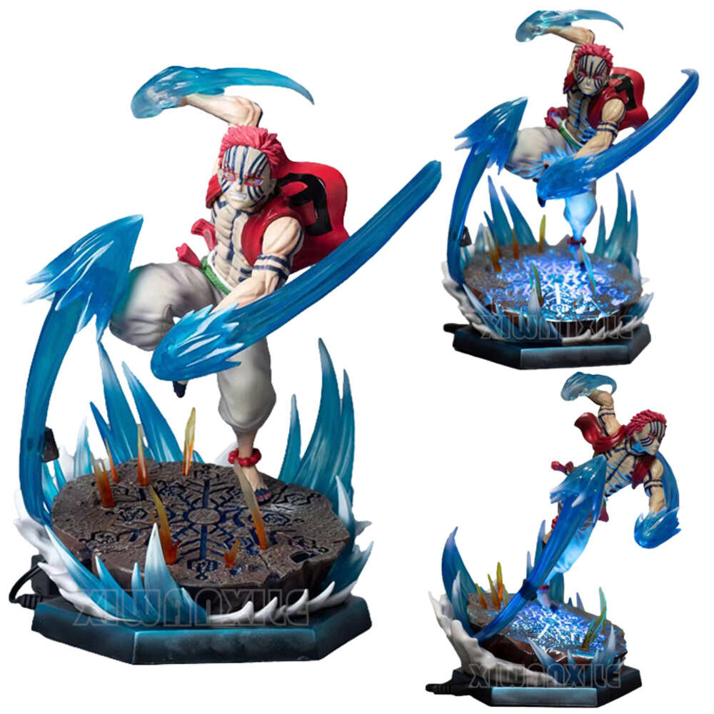 Finger Toys 26cm Akaza Demon Slayer Anime Figure Kimetsu No Yaiba Daki Action Figure Gyuutarou/kokushibou/tsugikuni Yoriichi Figure Doll Toy