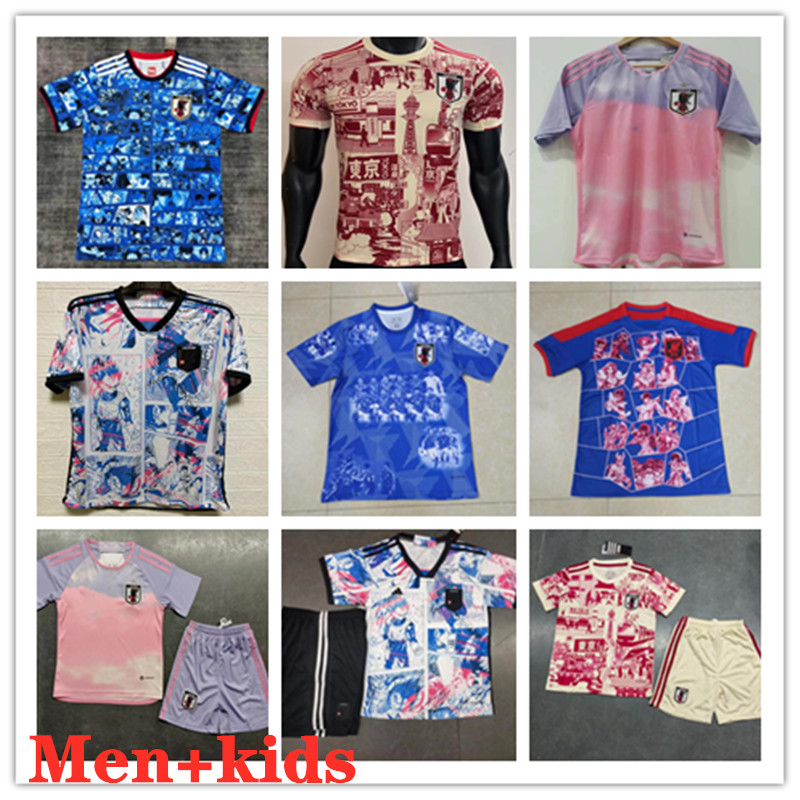 2023 Japan Soccer Jerseys Cartoon ISAGI ATOM TSUBASA MINAMINO ASANO DOAN KUBO ITO Men KIDS KIT 22 23 Japanese Special uniform Football Shirt