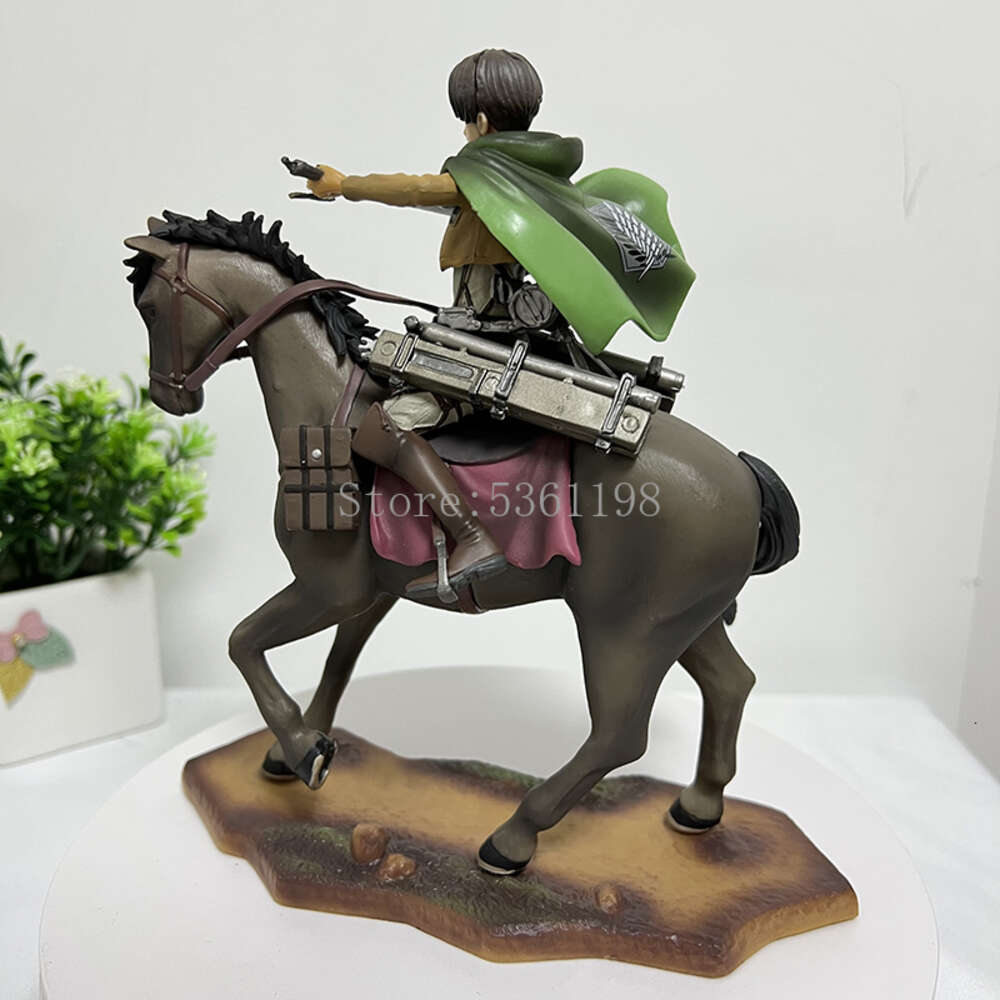 Finger Toys 18cm Attack on Titan Anime Figure Ichiban Kuji Levi Horse Action Figure Shingeki No Kyojin Levi Ackerman Figurine Model Doll Toy