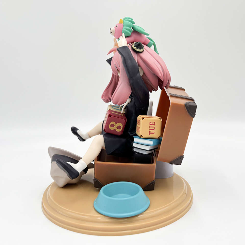Finger Toys 15cm Spyfamily Anime Figure Anya Forger Action Figure Spy Family Block Calendar Anya Forger Figurine Collection Model Doll Toys