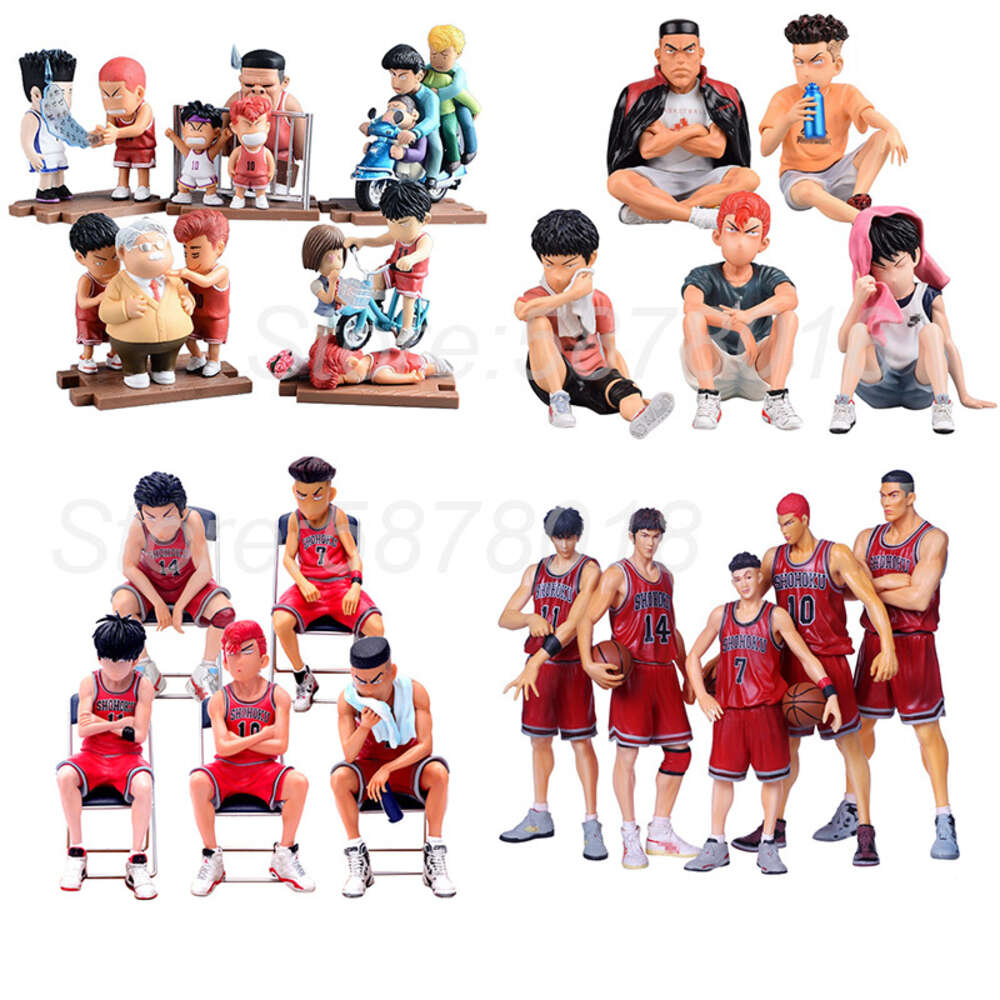 Finger Toys 5pcs/set Slam Anime Figure Toy Hanamichi Sakuragi Figurine Rukawa Kaede Akagi Takenori Miyagi Ryota Action Figure Model Toy