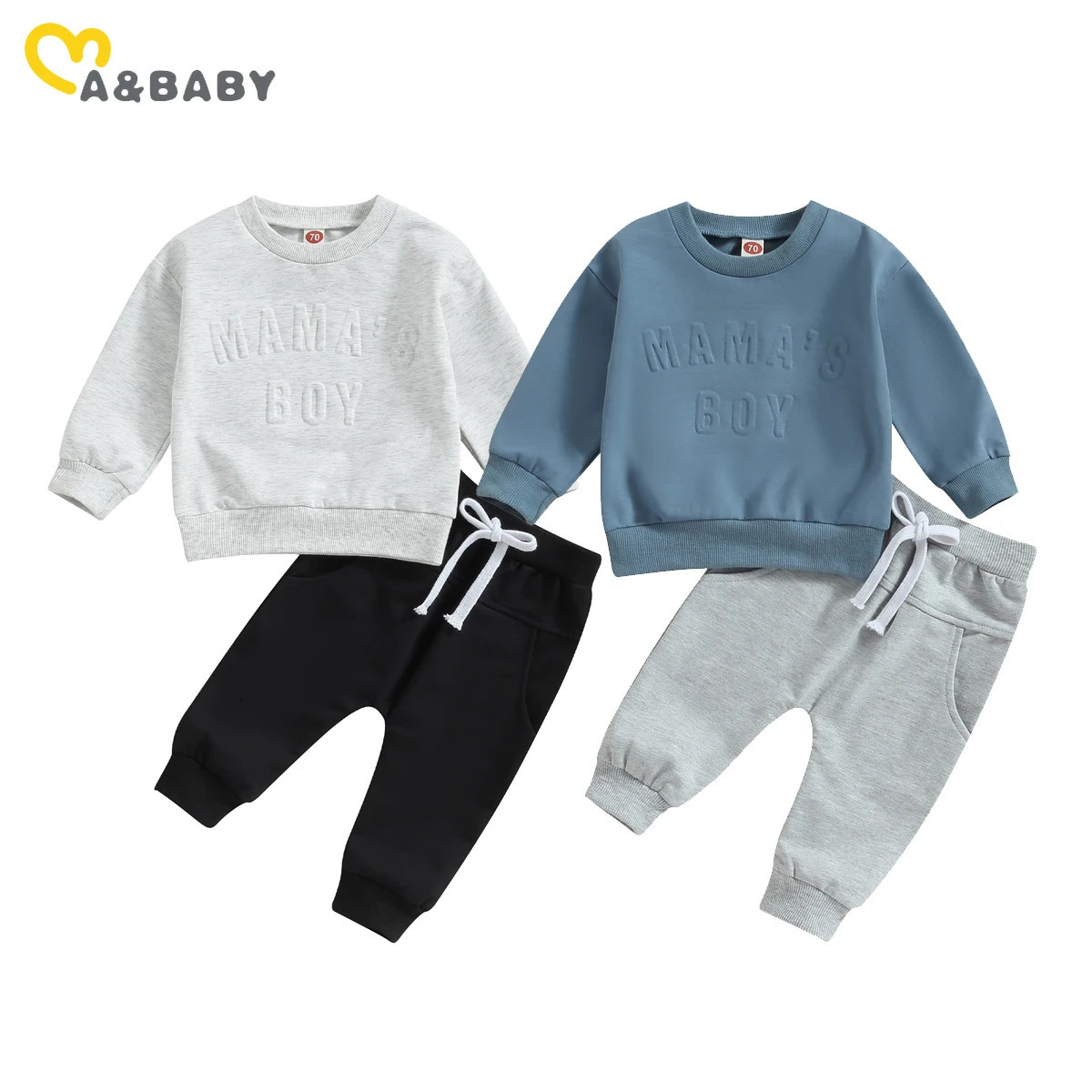 Clothing Sets ma baby 03Y born Infant Baby Boys Clothes Toddler Letter Long Sleeve Tops Pants Fall Spring Outfit 231013