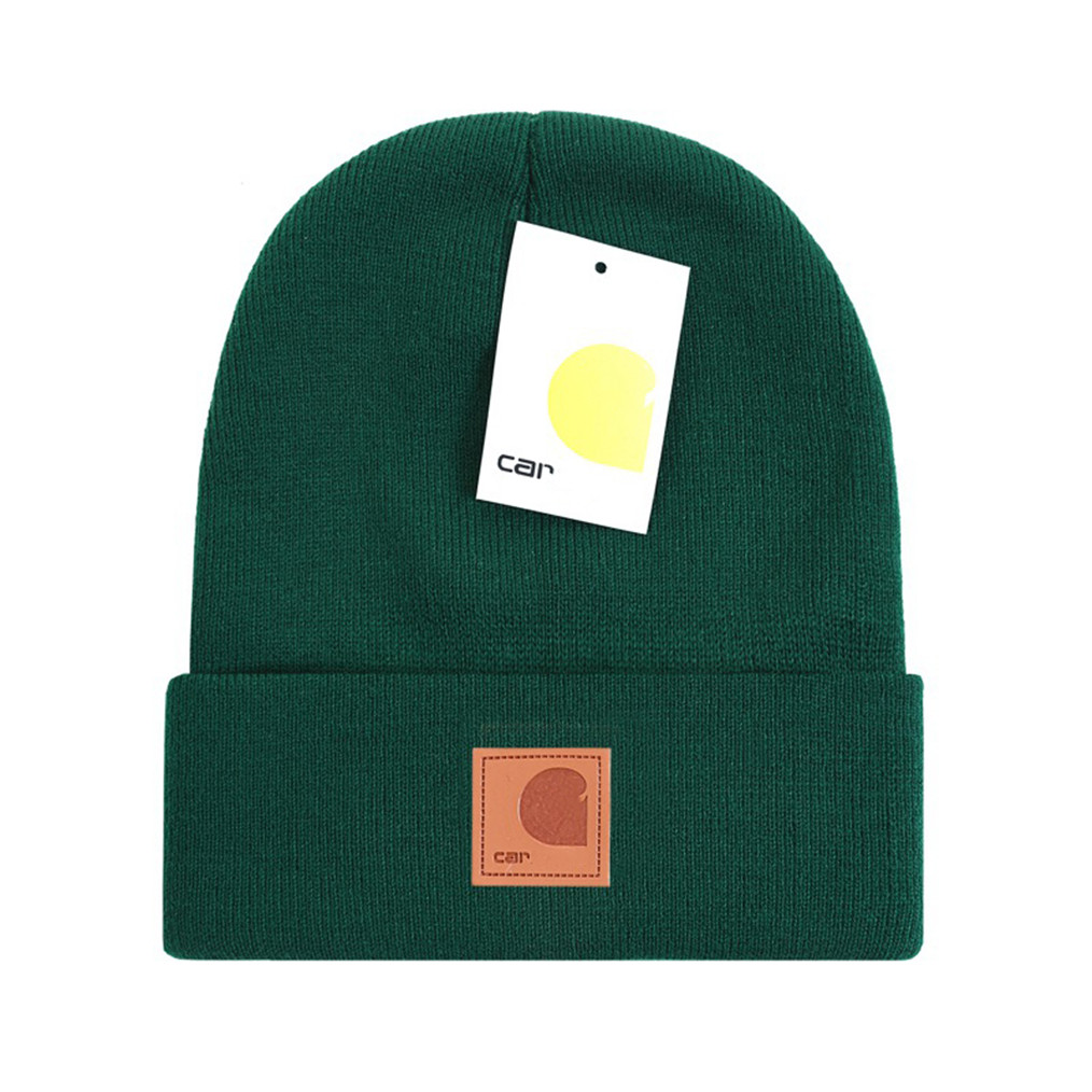 Neue Herbst- und Winter-Strickmütze aus Kanada, luxuriöse Beanie-Mütze für Männer und Frauen, Unisex, gesticktes Carhar-Logo, Wollmischungsmützen