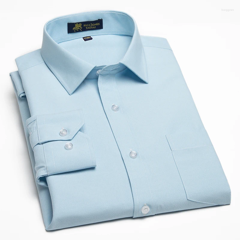 Men's Dress Shirts Men Oxford No-Iron For Work/Office Wear Classic Design Business Formal Male Autumn&Winter Clothes B1