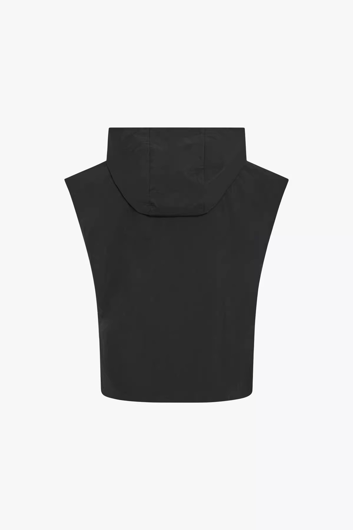 The Ro*Women's Hooded Sleeveless Jacket Zippered Cropped Top