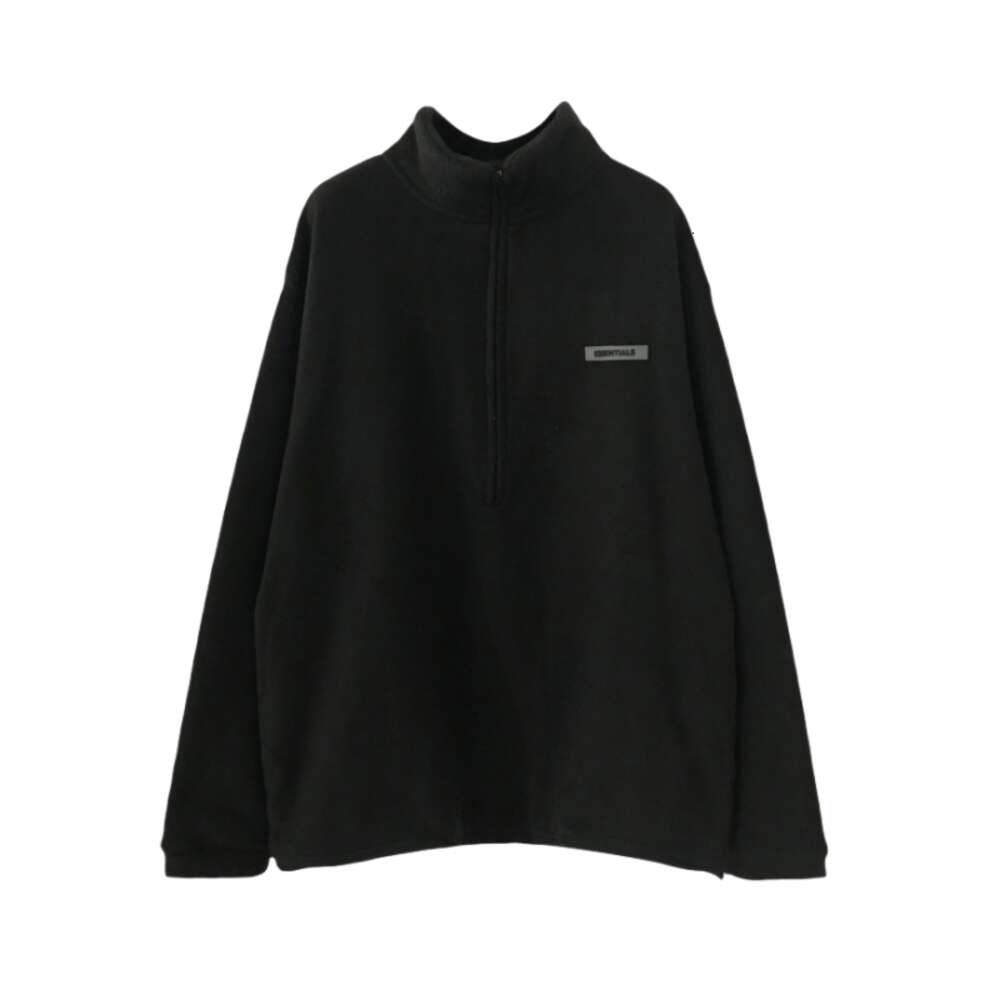 Essentialclothing Designer Hoodie Original Quality Thread Half High Neck Half Zip Fleece Sweater High Street Fashion Luxury Fashion For Women Men