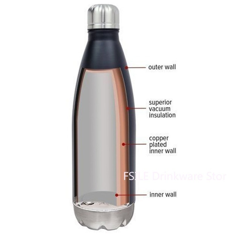 Cola Double Wall 304 Stainless Steel Thermos Fashion Vacuum Thermos Outdoor Portable Sport bowling Flask Thermal Drink Water Bottle