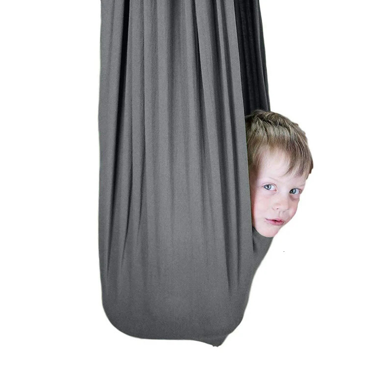Swings Jumpers Bouncers Kids Cotton Swing Hammock for Autism ADHD ADD Therapy Cuddle Up Sensory Child Therapy Elastic Parcel Steady Seat Swing chairto