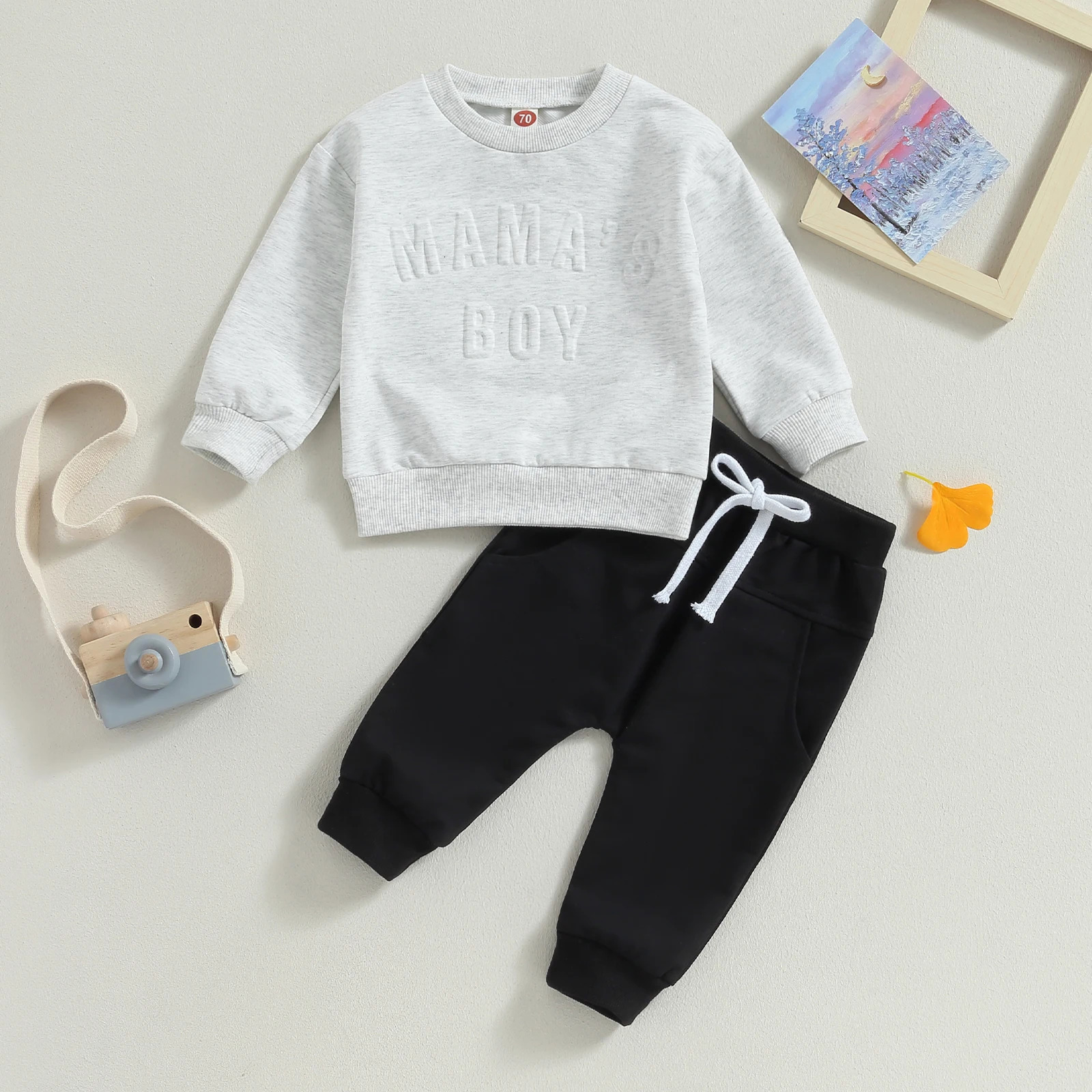 Clothing Sets ma baby 03Y born Infant Baby Boys Clothes Toddler Letter Long Sleeve Tops Pants Fall Spring Outfit 231013