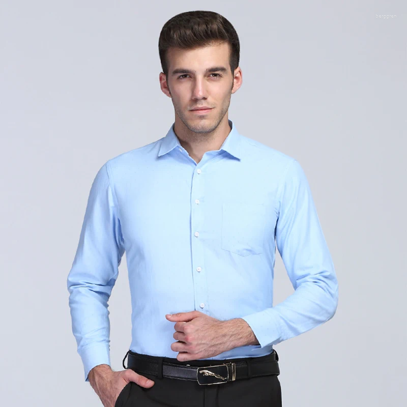 Men's Dress Shirts Men Oxford No-Iron For Work/Office Wear Classic Design Business Formal Male Autumn&Winter Clothes B1