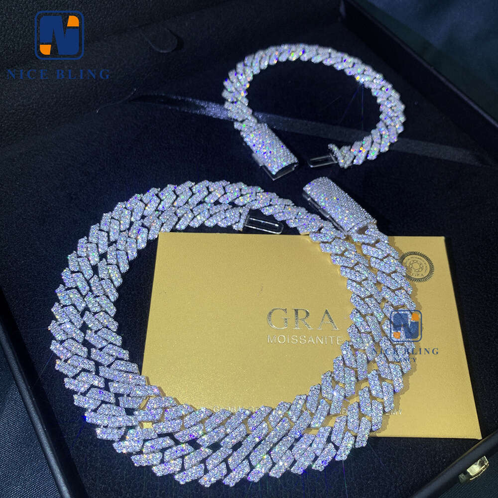 8mm 10mm hip hop necklace fashion style s vvs iced out jewelry moissanite dia cuban k chain