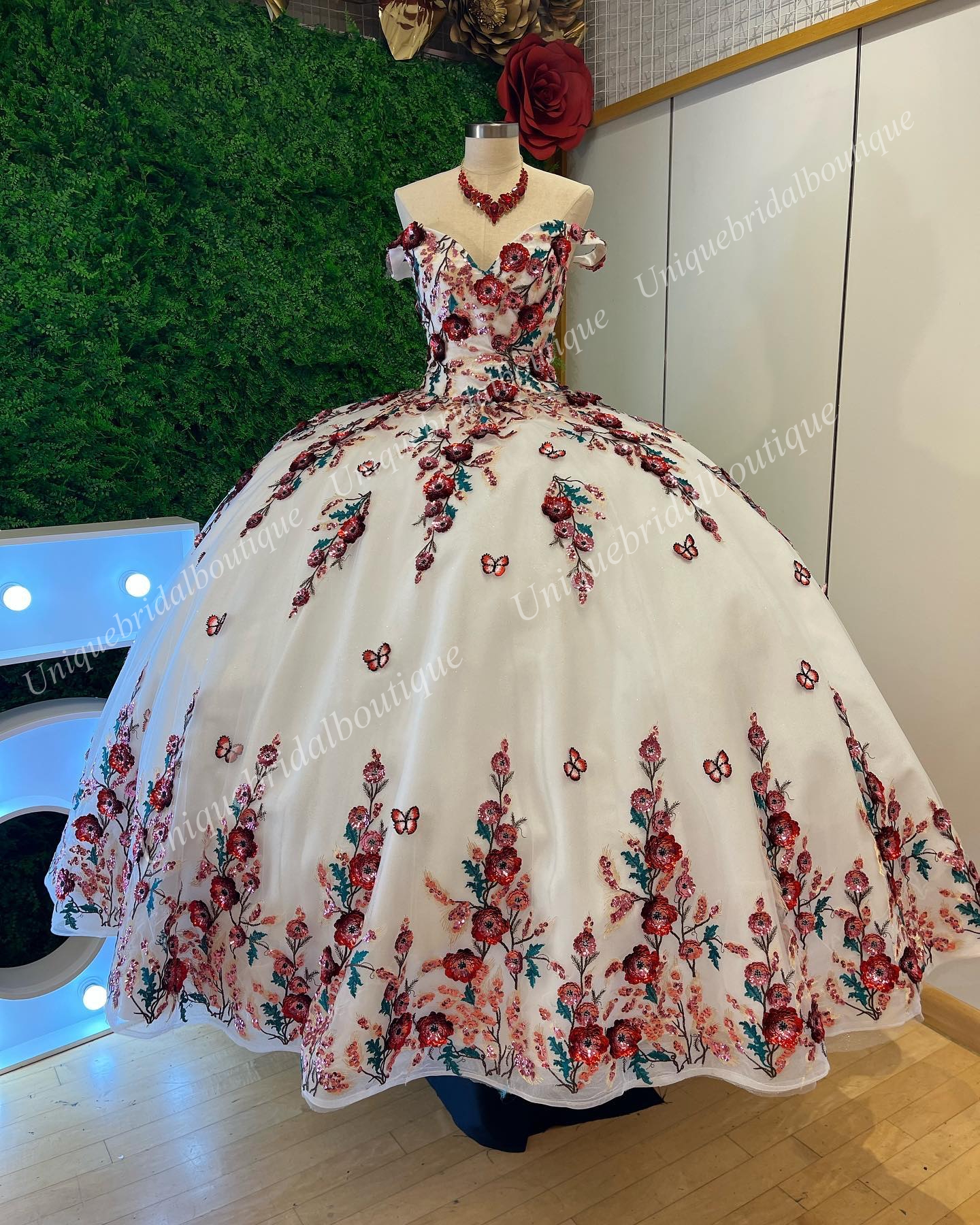 3D Floral Quinceanera Dress 2026 Shimmering Glitter Sequins Off-Shoulder Quince Ball Gown Corset Sweet 16 Birthday Party Prom Gala Vestidos De 15 Anos