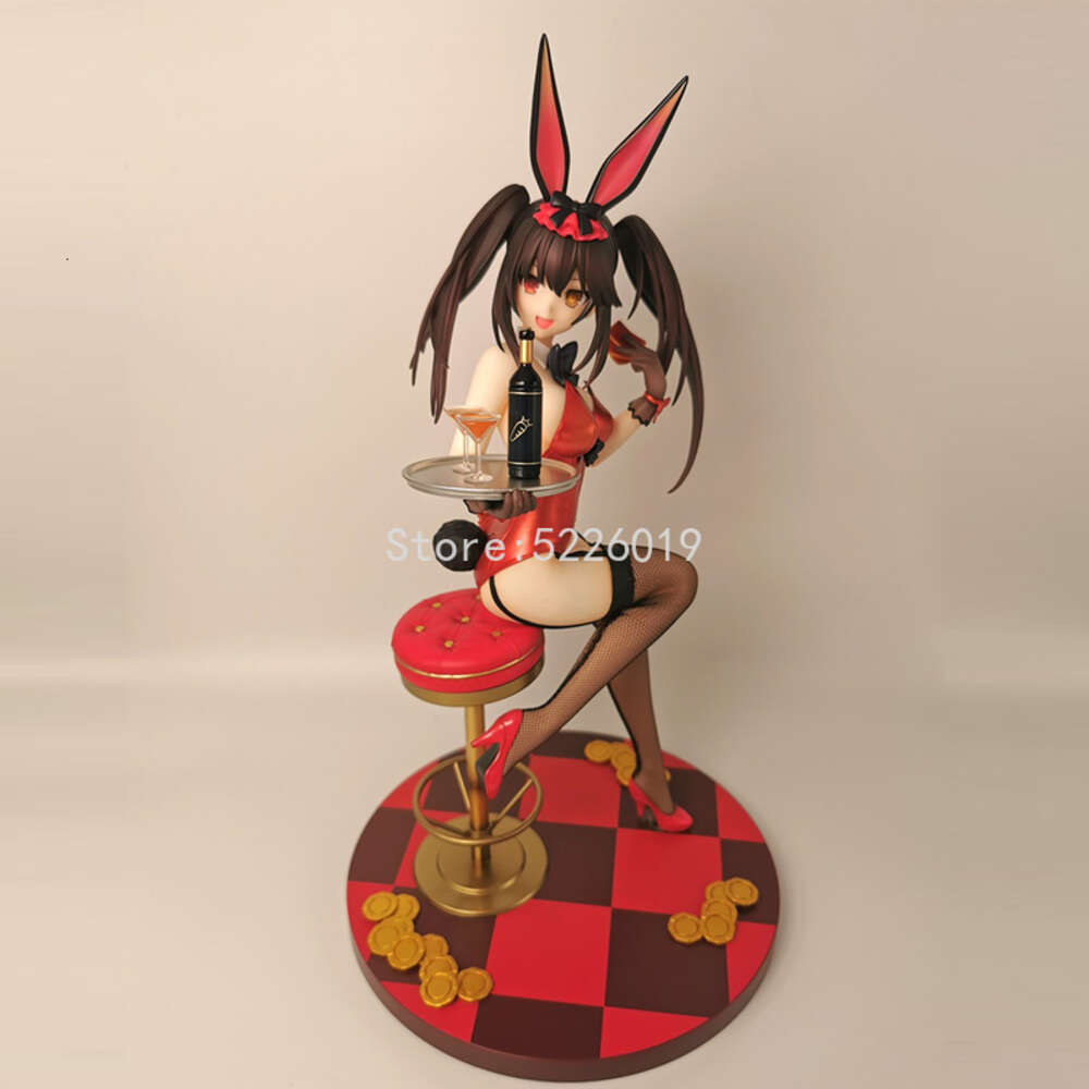 Finger Toys 26cm Kdcolle Date A Live Anime Figure Kurumi Tokisaki Action Figure Light Novel Nightmare Bunny Girl Adult Figurine Doll Toys