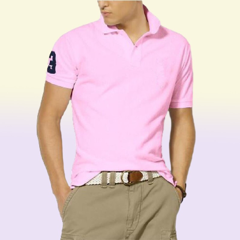 Summer Style Black Classic Brand Short Sleeve Polo Shirt Pure Color Casual Mens Lapel Top2004081