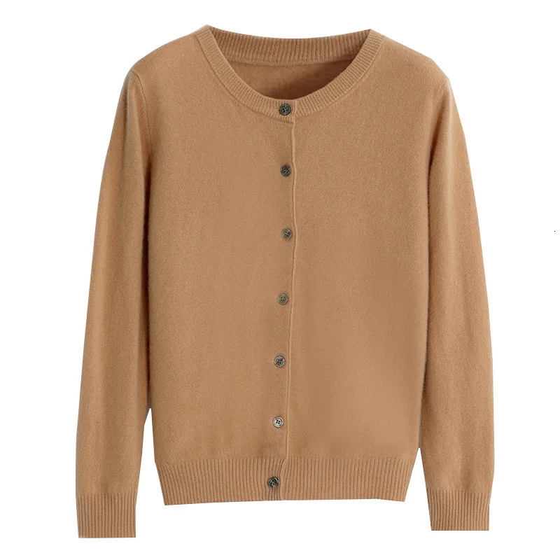 Womens Sweaters Pink Cardigan Crop Top Sweater Knit Round Neck Short Wool Jacket 231016