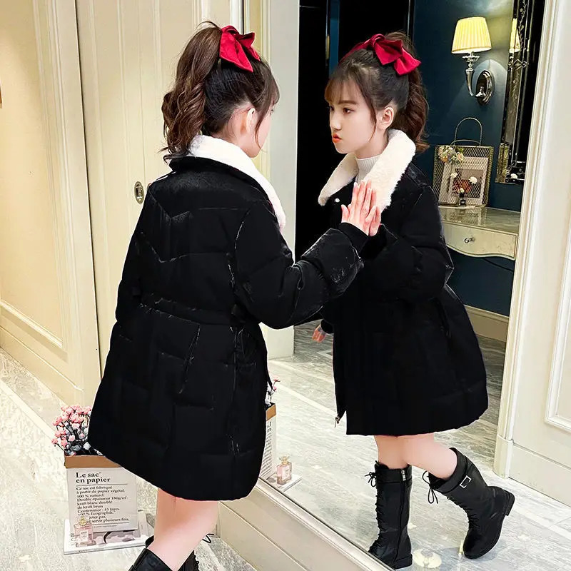 Down Coat Children Winter Girls Thicken Jacket Teenage Outfit Warm Coats Kids Hooded Cotton Clothes Windproof Parkas 4 To 12 14 Years 231016