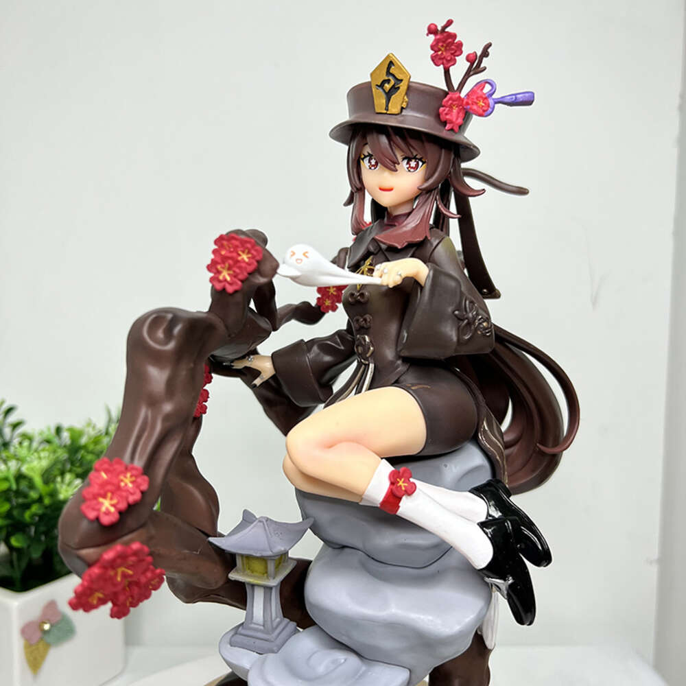 Finger Toys 25cm Hu Tao Genshin Impact Anime Figure Genshin Impact Klee Hibana Knight Action Figure Paimon Keqing Figurine Model Doll Toys