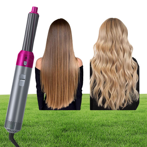 Hair Straightener Brush 5 In 1 Heating Comb Brush Hair Curler Automatic Curling Iron Set Hair Dryer Professional Salon