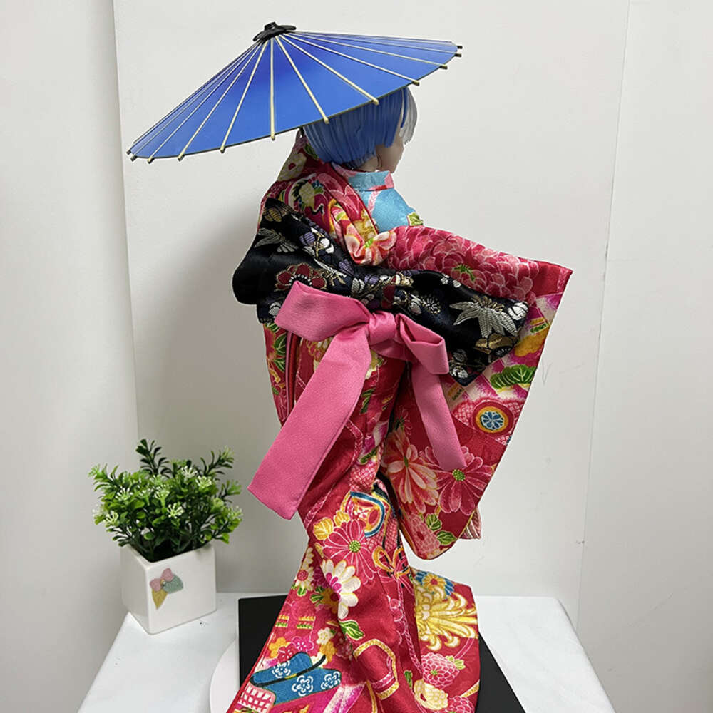Finger Toys 51cm Re:zero -starting Life in Another World Anime Figure Ram Action Figure Kimono 1/4 Scale Rem Ram Adult Figurine Model Doll