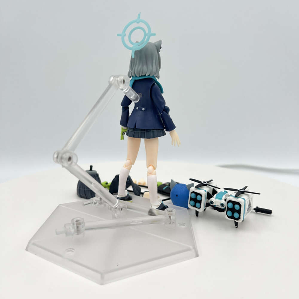Finger Toys 15cm Figma #567 Blue Archive Shiroko Anime Girl Figure Shiroko Sunaookami Action Figure Adult Collectible Model Doll Toys Gifts