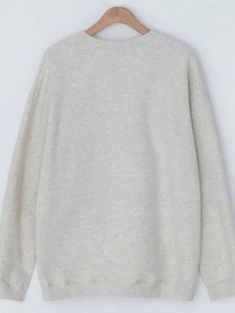 Womens Hoodies Sweatshirts Oversize Fashion Letter Print Sweatshirt Women Vintage Round Neck Long Sleeve Cotton Pullover Female Winter Casual Lady Top