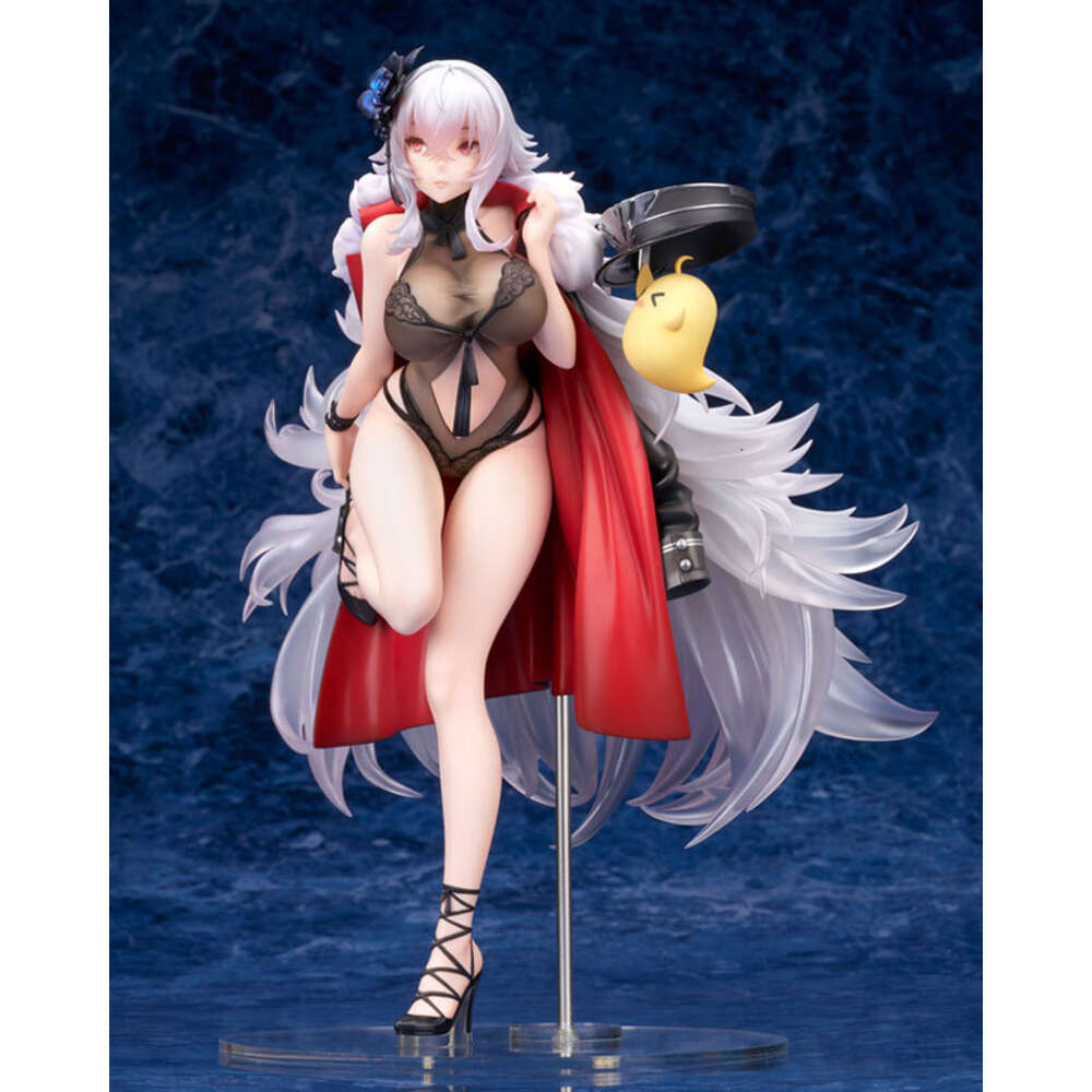 Finger Toys 25cm Alter Azur Lane Graf Zeppelin Anime Girl Figure Graf Zeppelin Beachside Urd Action Figure Adult Collectible Model Doll Toys