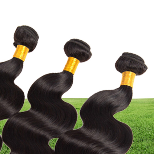 9A Brazil Human Hair Wefts 16 18 20 22 24inch African Female Hairs Bundle Body Wave Black Big Wave Snake Curl Nature Color4011475