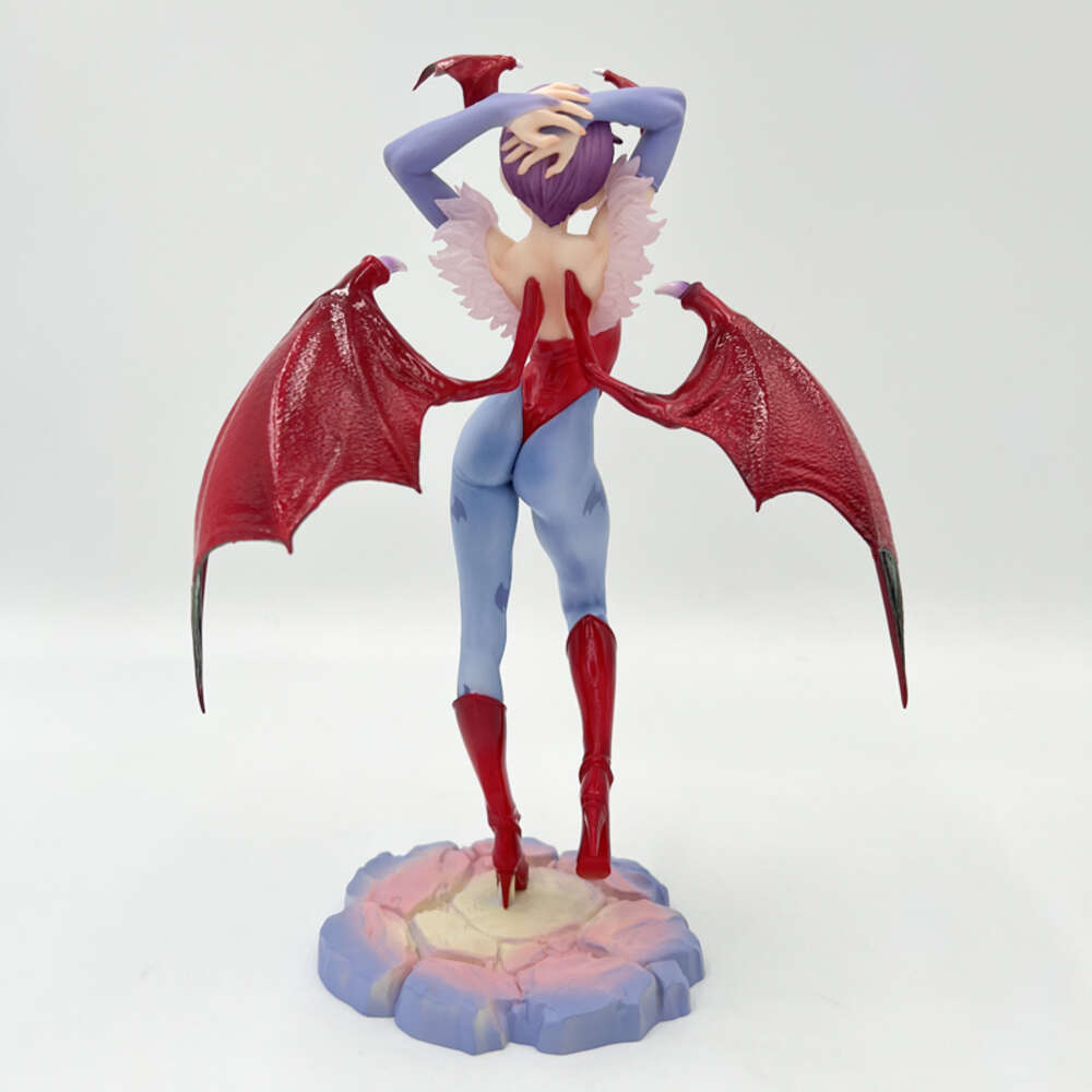 Finger Toys 22cm Darkstalkers Bishoujo Lilith/felicia Sexy Girl Anime Figure Vampire Morrigan Aensland Action Figure Adult Model Doll Toys