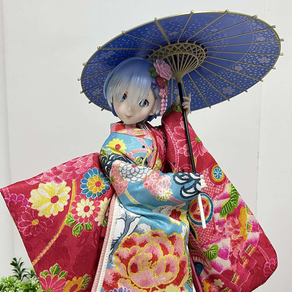 Finger Toys 51cm Re:zero -starting Life in Another World Anime Figure Ram Action Figure Kimono 1/4 Scale Rem Ram Adult Figurine Model Doll