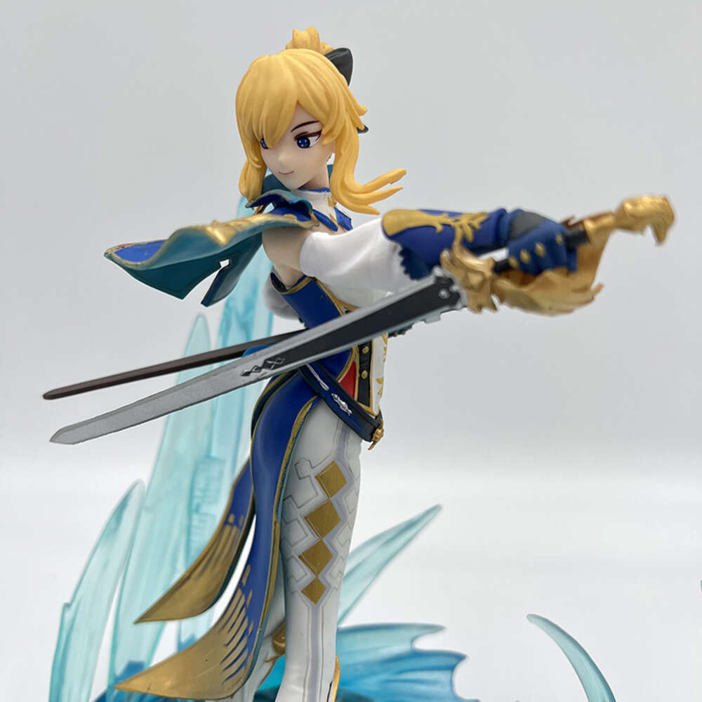Finger Toys 26cm Genshin Impact Jean Gunnhildr Anime Figure Ganyu/eula Action Figure Paimon/klee/keqing Figurine Collection Model Doll Toys