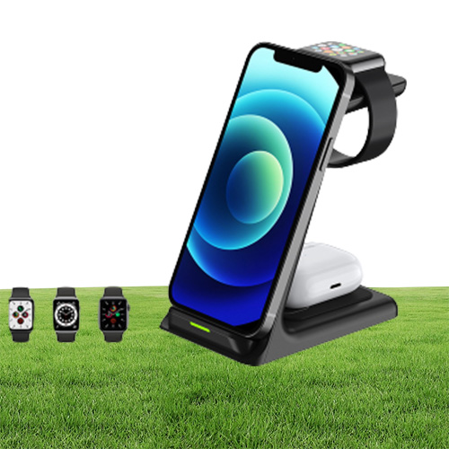 Epacket The 15w Wireless Charger Stand is Suitable For iPhone 13 12 11 XR X 8 Apple Watch 3in1 Qi Fast Charging Base